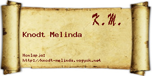 Knodt Melinda névjegykártya